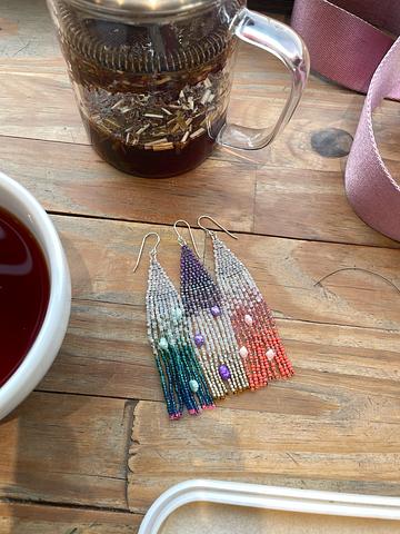 The mermaid triplets (choose ur own adventure) fringe earrings