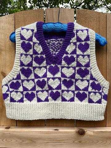 70s inspired handknit vest