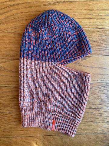 Ribbed Colorblock Balaclava
