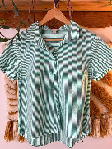 100% Cotton Half Button Down