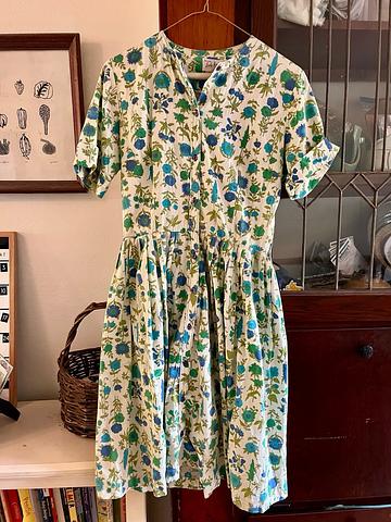 Drop waist cotton dress