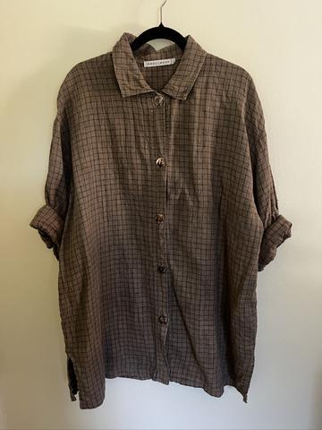 Heavy linen button up