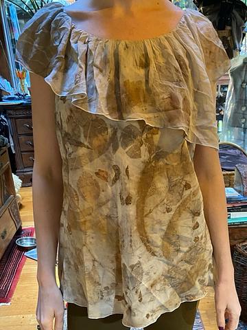 Botanical Printed Silk Top