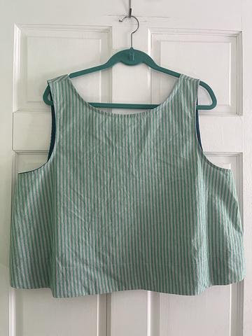 Sunny side tank green patchwork