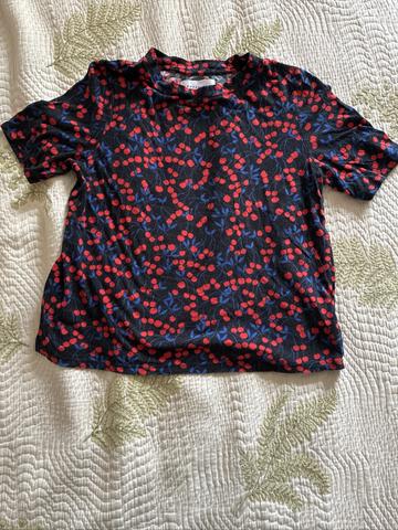 Cherries patterned top