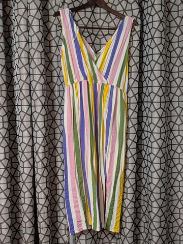 Striped viscose dress