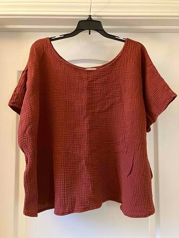 The Gauze Top - Scoop Hem