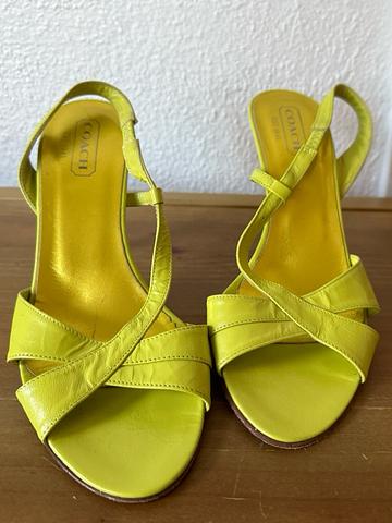 Lime green pumps