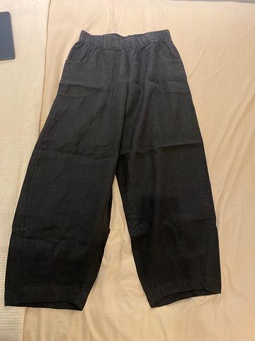 linen barrel pants