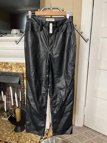 Black Faux Leather Pants