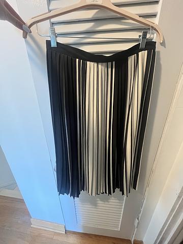 A Line Pleated Midi Skirt
