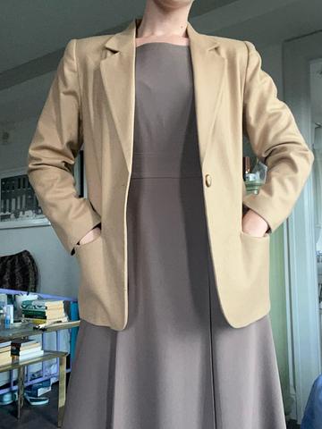 tan wool blazer