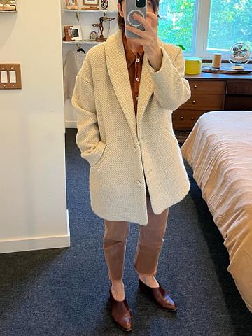 Wool Herringbone Coat