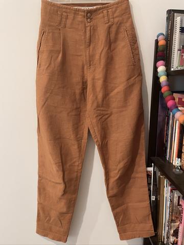 Linen high waisted pants