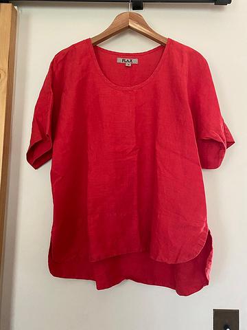Flax linen top oversized S