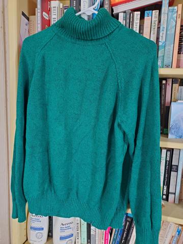 Green Cotton turtleneck sweater