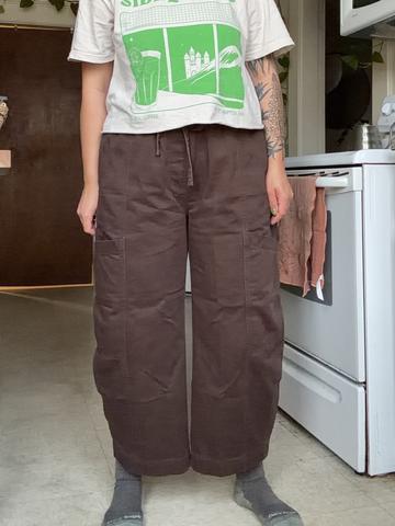 Barrel-Leg Utility Pants