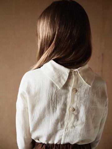 Mimi blouse in cream cotton gauze