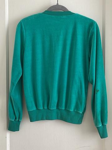 80s Velour V-Neck Sweatshirt Fits Like S