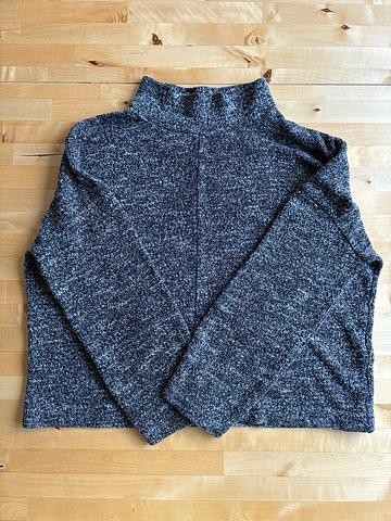 Marled mockneck sweater