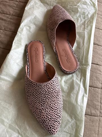 Spotted Calf Hair Mules