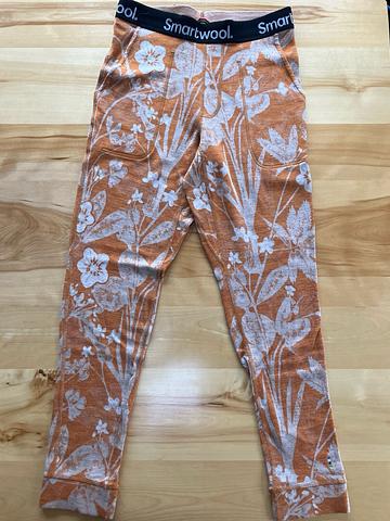 Orange jaquard thick 100% merino orange joggers
