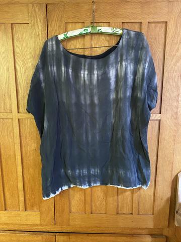 Indigo dyed top