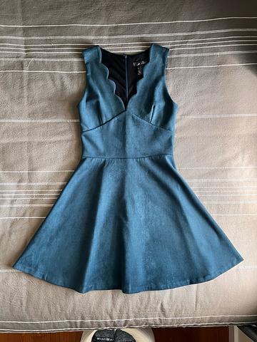 teal suede dress