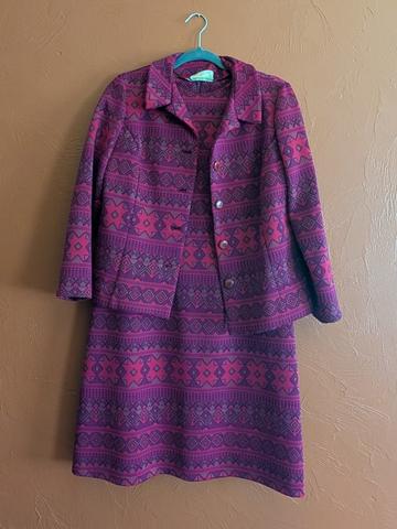Fuschia Dress and Blazer Set