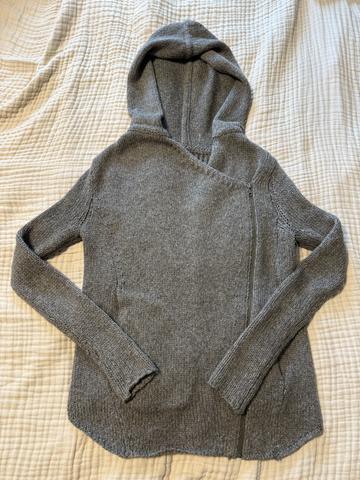 Helmut Lang Alpaca Silk Hooded Cardigan | Size P