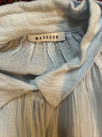 gauzy blue top