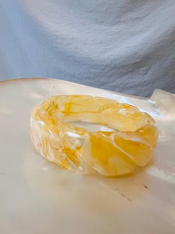 Chunky yellow bangle