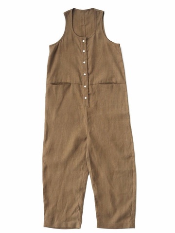 Beaton Linen sage jumpsuit