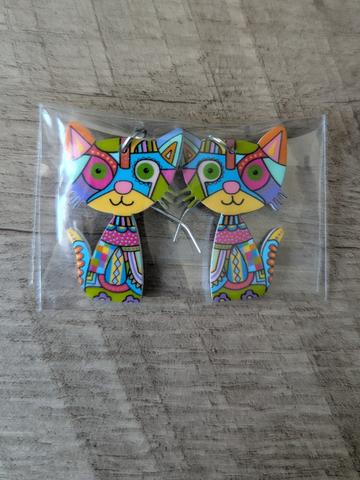 Acrylic Cat Earrings