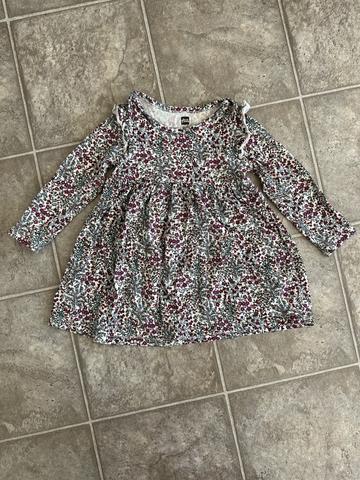 Ruffle Shoulder Floral Dress