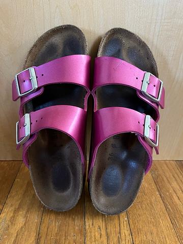 Arizona 2 Strap Classic 36 Hot Pink Patent Leather