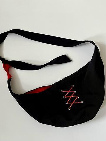 Medium bestie bag | red & black