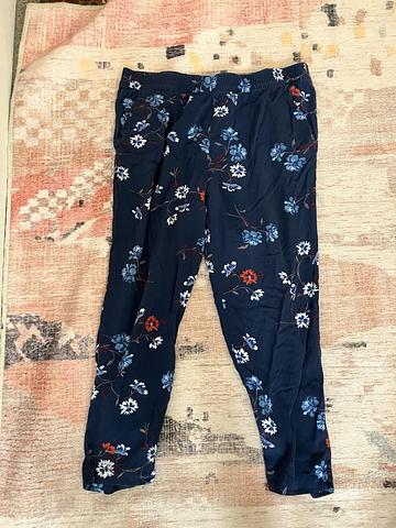 Blue floral pants