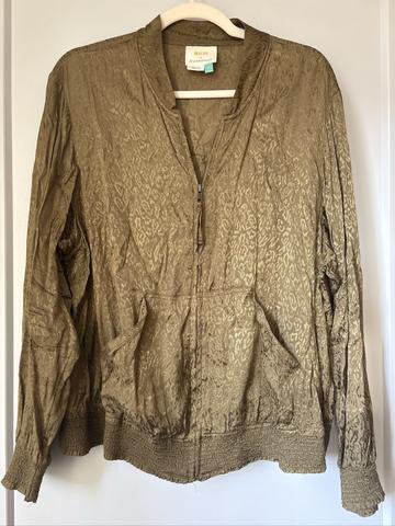 Leopard zip up layer