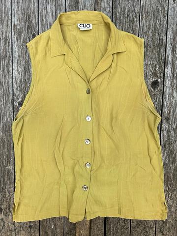 Chartreuse sleeveless blouse