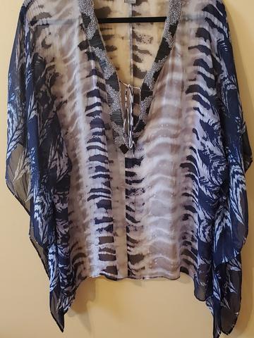 Silk and beads top