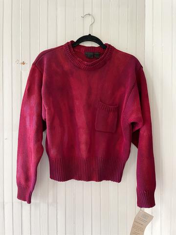 Ice Dyed cropped boxy cotton sweater