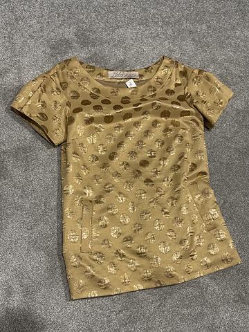 Metallic Gold Polka Dot Tunic