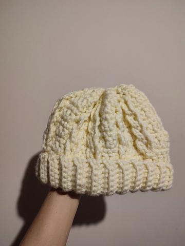 Thick braided crochet hat