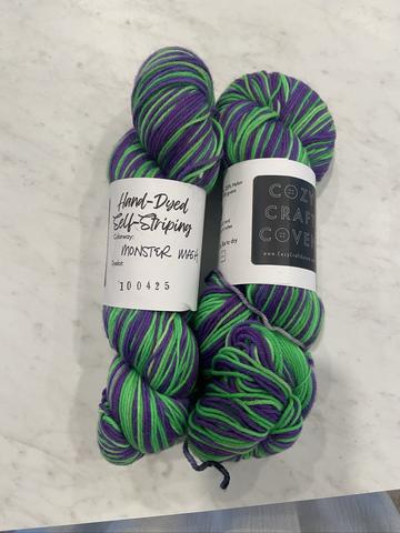 Self-striping yarn