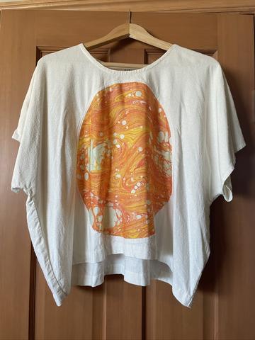 Marble Silk Circle Top