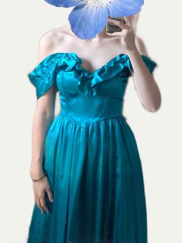 Teal prom dress
