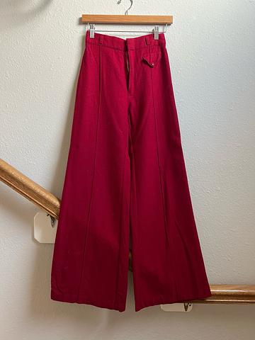 Wool wide leg pants