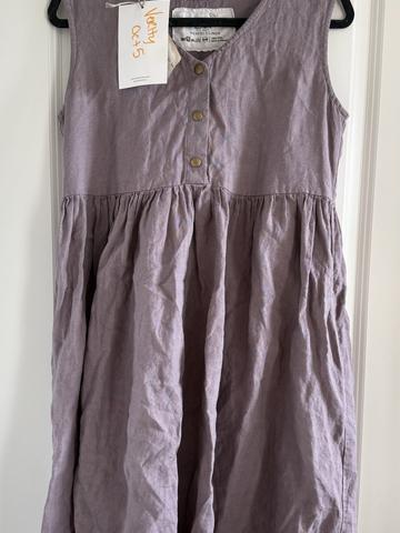 Not perfect linen Mama dress s/m cafe mocha