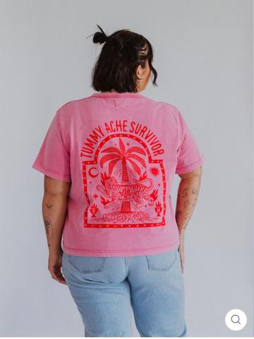 Tummy Ache Survivor Cotton Graphic Tshirt